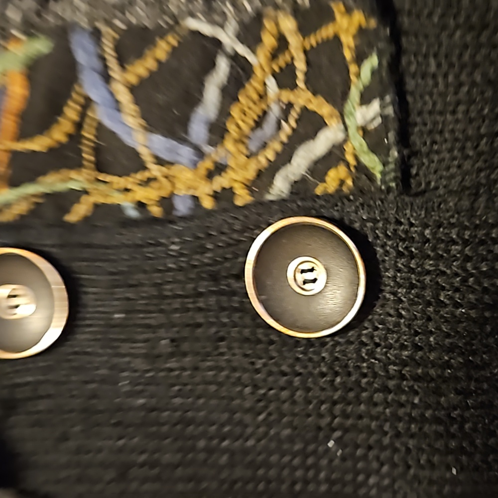 Roz & Ali Boho PM Black Asymmetric Cardigan - Picture 16 of 17